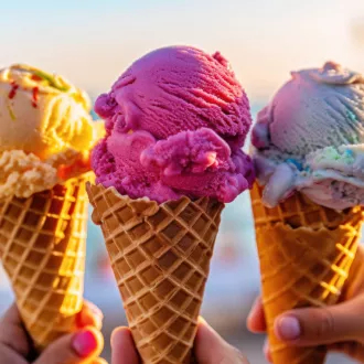 ice cream at the beach